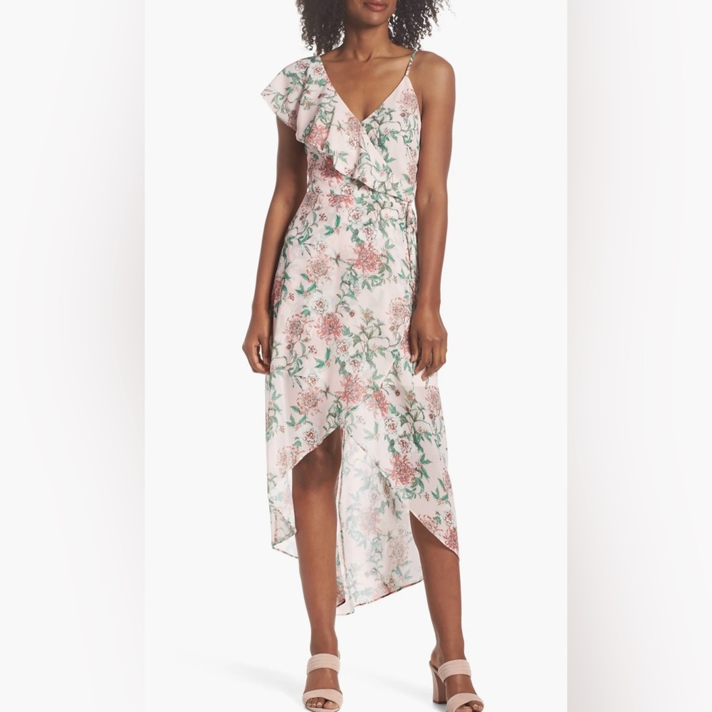 Adelyn Rae - Hannah Asymmetrical Ruffle Midi